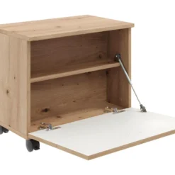 Geo Banc Pour Salle De Bain, 1 Compartiment Ouvert, 1 Rabat Imitation Chêne. 11 Geo Banc Pour Salle De Bain, 1 Compartiment Ouvert, 1 Rabat Imitation Chêne. -Sominova Soldes Boutique banc 22157935