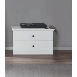 BrandsonBaxter Banc à 2 Tiroirs, Blanc. -Sominova Soldes Boutique banc 22157953