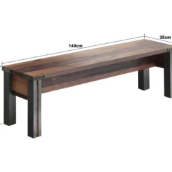 PrimePier Banc Look Vieux Bois, Imitation Chêne. 11 PrimePier Banc Look Vieux Bois, Imitation Chêne. -Sominova Soldes Boutique banc 22158017