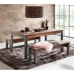 PrimePier Banc Look Vieux Bois, Imitation Chêne. 14 PrimePier Banc Look Vieux Bois, Imitation Chêne. -Sominova Soldes Boutique banc 22158023