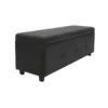 Banc Coffre - Bout De Lit - Simili Noir Classique - L 140 Cm - BOX 2 Banc Coffre - Bout De Lit - Simili Noir Classique - L 140 Cm - BOX -Sominova Soldes Boutique banc 22411413