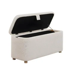 PISTACHE - Bout De Lit Avec Rangement En Velours Côtelé - Beige -Sominova Soldes Boutique banc 22678677