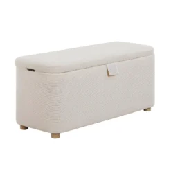 PISTACHE - Bout De Lit Avec Rangement En Velours Côtelé - Beige -Sominova Soldes Boutique banc 22678679