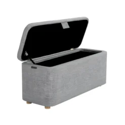 PISTACHE - Bout De Lit Avec Rangement En Tissu - Gris Clair -Sominova Soldes Boutique banc 22678711