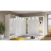 Dressing D'angle Complet Collection MODULO Coloris Blanc Avec LED, Joues De Finitions Et Packs étagères Inclus. -Sominova Soldes Boutique dressing et vestiaire 10562285