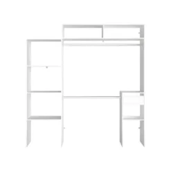 Elysée - Dressing Blanc Extensible Avec Penderie, étagères Et Tiroirs -Sominova Soldes Boutique dressing et vestiaire 12220699