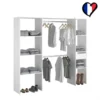 Elysée - Dressing Blanc Avec 6 étagères, 1 Tiroir Et 2 Penderies : 198 X 40 X 180 Cm 1 Elysée - Dressing Blanc Avec 6 étagères, 1 Tiroir Et 2 Penderies : 198 X 40 X 180 Cm -Sominova Soldes Boutique dressing et vestiaire 12220735