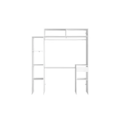 Elysée - Dressing Blanc Extensible Avec 2 Penderies, 4 étagères Et 1 Tiroir -Sominova Soldes Boutique dressing et vestiaire 12220771