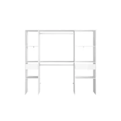 Elysée - Dressing Avec 2 Penderies, 6 étagères Et 2 Tiroirs Blanc -Sominova Soldes Boutique dressing et vestiaire 12220961