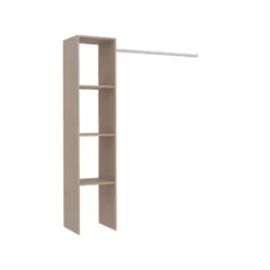 Elysée - Dressing Bois Avec 3 étagères Et Penderie : 138 X 40 X 180 Cm