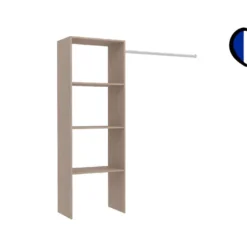 Elysée - Dressing Bois Avec 3 étagères Et Une Penderie : 160 X 40 X 180 Cm -Sominova Soldes Boutique dressing et vestiaire 12340055