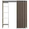 Dressing TOM Une Colonne - Chêne Naturel Et Rideau Taupe - SYMBIOSIS 2 Dressing TOM Une Colonne - Chêne Naturel Et Rideau Taupe - SYMBIOSIS -Sominova Soldes Boutique dressing et vestiaire 12512335