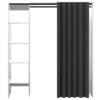 Dressing TOM Une Colonne - Blanc Et Rideau Gris - SYMBIOSIS -Sominova Soldes Boutique dressing et vestiaire 12512345