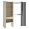 Armoire Dressing Extensible En Panneau De Particules Coloris Chêne Naturel - Longueur 110-160 X Profondeur 50 X Hauteur 205 Cm -Sominova Soldes Boutique dressing et vestiaire 13141001