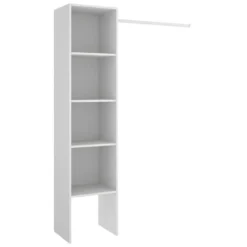 Colonne Dressing En Panneaux De Particules Mélaminés Coloris Blanc - Longueur 137.5 X Profondeur 40.2 X Hauteur 185.5 Cm