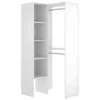 Armoire Dressing D'angle En Panneaux De Particules Mélaminés Coloris Blanc - Longueur 79.5 X Profondeur 88.5 X Hauteur 185 Cm -Sominova Soldes Boutique dressing et vestiaire 13141045