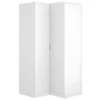 Armoire Dressing D'angle En Panneaux De Particules Mélaminés Coloris Blanc - Longueur 90.5 X Profondeur 92.5 X Hauteur 184.2 Cm -Sominova Soldes Boutique dressing et vestiaire 13141051