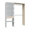 Armoire Dressing Décor Blanc Et Chêne - H187 Cm -Sominova Soldes Boutique dressing et vestiaire 13396287