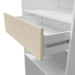 Armoire Dressing Décor Blanc Et Chêne - H187 Cm -Sominova Soldes Boutique dressing et vestiaire 13396291