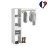 Elysée - Dressing Blanc Avec 3 étagères, 1 Tiroir Et Une Penderie : 138 X 40 X 180 Cm -Sominova Soldes Boutique dressing et vestiaire 14970545