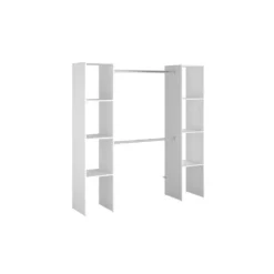 Elysée - Dressing Blanc Avec 6 étagères Et 2 Penderies : 180 X 40 X 180 Cm -Sominova Soldes Boutique dressing et vestiaire 14997161