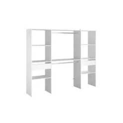 Elysée - Grand Dressing Avec 2 Penderies, 6 étagères Et 2 Tiroirs Blanc -Sominova Soldes Boutique dressing et vestiaire 14997225