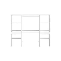 Elysée - Grand Dressing Avec 2 Penderies, 6 étagères Et 2 Tiroirs Blanc -Sominova Soldes Boutique dressing et vestiaire 14997227
