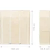 Grande étagère Armoire Pliante En Tissu 173 Cm Beige 13_0001275_2 -Sominova Soldes Boutique dressing et vestiaire 15859869