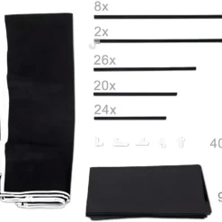 Grande étagère Armoire Pliante En Tissu 173 Cm Noir 13_0001275_3 -Sominova Soldes Boutique dressing et vestiaire 15859887