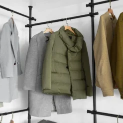 Télescopique Garde-robe Système De Penderie Télescopique Avec 5 Barre Portant De Vêtement, Kls04-sch -Sominova Soldes Boutique dressing et vestiaire 19399745