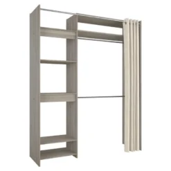 Aménagement Dressing Extensible Chêne Clair - NODEO - L 112/168 X L 50 X H 209 Cm