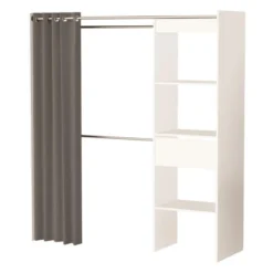 Aménagement Dressing Extensible Blanc - ARA - L 168 X L 50 X H 187 Cm -Sominova Soldes Boutique dressing et vestiaire 19722757