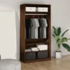 Garde-robe Chêne Marron 100x50x200 Cm Bois D'ingénierie -Sominova Soldes Boutique dressing et vestiaire 20101687