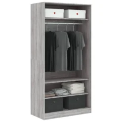 Garde-robe Sonoma Gris 100x50x200 Cm Bois D'ingénierie -Sominova Soldes Boutique dressing et vestiaire 20101729
