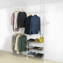 Télescopique Garde-Robe Système Herkule, Portant De Vêtement, FRG34-W 16 Télescopique Garde-Robe Système Herkule, Portant De Vêtement, FRG34-W -Sominova Soldes Boutique dressing et vestiaire 21988203