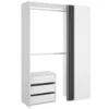 Armoire Dmatin, Structure Pour Dressing, Portemanteau Ouvert, 141x52h205 Cm, Blanc Et Anthracite -Sominova Soldes Boutique dressing et vestiaire 22870585