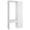 Armoire Dnuama, Structure Pour Dressing, Portemanteau Ouvert, 98x42h187 Cm, Blanc