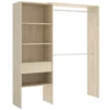 Armoire Dgarut, Structure Pour Dressing, Portemanteau Ouvert, 160x40h187 Cm, Chêne -Sominova Soldes Boutique dressing et vestiaire 22870915