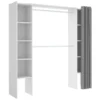 Armoire Dgond, Structure Pour Dressing, Portemanteau Ouvert, 180x50h205 Cm, Blanc Et Gris -Sominova Soldes Boutique dressing et vestiaire 22870997