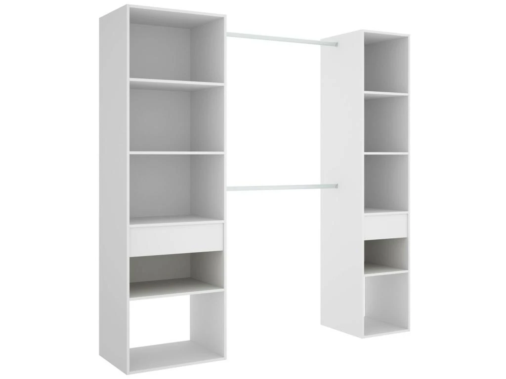 Armoire Dcroc, Structure Pour Dressing, Portemanteau Ouvert, 200x50h205 Cm, Blanc 3 Armoire Dcroc, Structure Pour Dressing, Portemanteau Ouvert, 200x50h205 Cm, Blanc