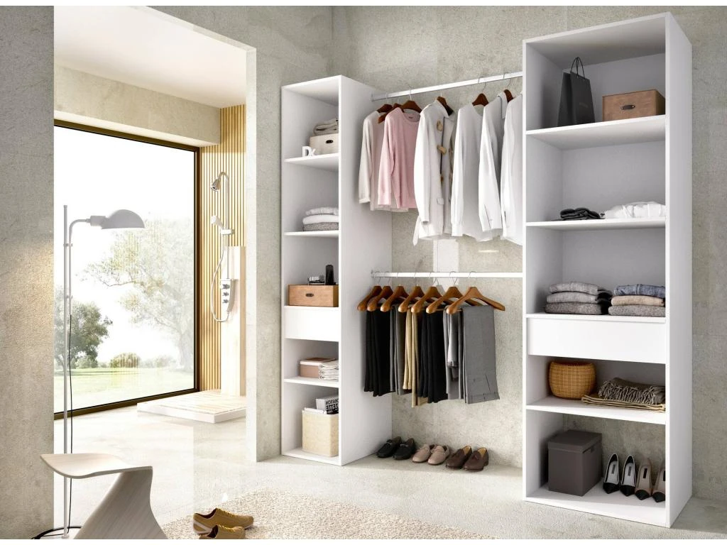 Armoire Dcroc, Structure Pour Dressing, Portemanteau Ouvert, 200x50h205 Cm, Blanc 4 Armoire Dcroc, Structure Pour Dressing, Portemanteau Ouvert, 200x50h205 Cm, Blanc – Image 2