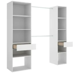 Armoire Dcroc, Structure Pour Dressing, Portemanteau Ouvert, 200x50h205 Cm, Blanc 10 Armoire Dcroc, Structure Pour Dressing, Portemanteau Ouvert, 200x50h205 Cm, Blanc -Sominova Soldes Boutique dressing et vestiaire 22871021
