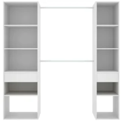 Armoire Dcroc, Structure Pour Dressing, Portemanteau Ouvert, 200x50h205 Cm, Blanc 11 Armoire Dcroc, Structure Pour Dressing, Portemanteau Ouvert, 200x50h205 Cm, Blanc -Sominova Soldes Boutique dressing et vestiaire 22871023