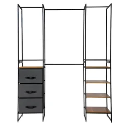 Armoire Dressing Modulable Extensible 180 Cm 5five - Noir