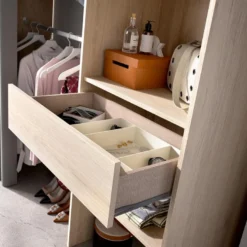 Dressing Extensible LAURENT - L.110/160 Cm - Coloris : Chêne Et Gris 9 Dressing Extensible LAURENT - L.110/160 Cm - Coloris : Chêne Et Gris -Sominova Soldes Boutique dressing 390355