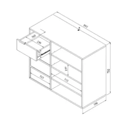 Ensemble Dressing + Meuble De Rangement EMERIC - Blanc & Anthracite 11 Ensemble Dressing + Meuble De Rangement EMERIC - Blanc & Anthracite -Sominova Soldes Boutique dressing 412271