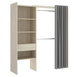Dressing D'angle Extensible GONTRAN - L164/214 Cm - Chêne Et Gris -Sominova Soldes Boutique dressing 434749