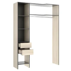 Dressing D'angle Extensible GONTRAN - L164/214 Cm - Chêne Et Anthracite -Sominova Soldes Boutique dressing 434769