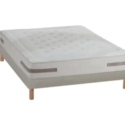 NUIT DE COTON | Ensemble SERENADE 180x200 Cm | Matelas Ressorts Ensachés + Sommier Bois | Ferme