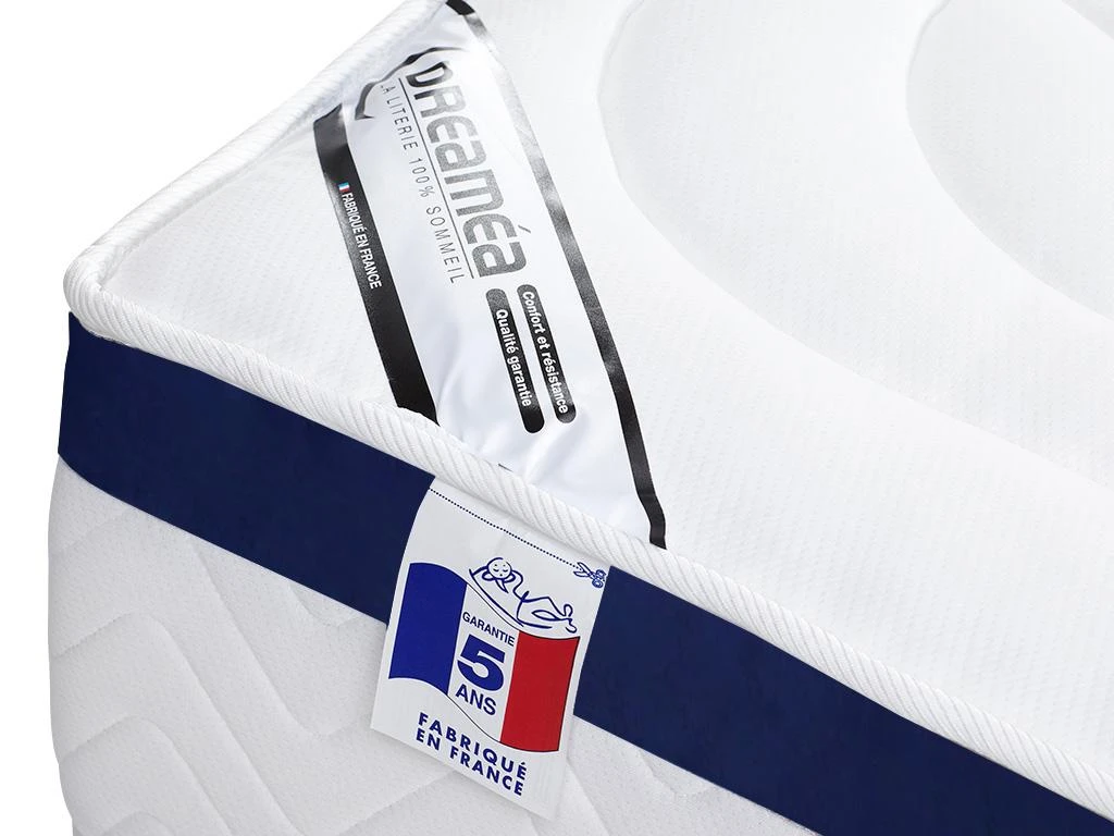 Ensemble Sommier + Matelas Ressorts Ensachés Mémoire De Forme Dessin Placé MARQUIS De DREAMEA - ép. 30cm - 160 X 200 Cm - Bleu 5 Ensemble Sommier + Matelas Ressorts Ensachés Mémoire De Forme Dessin Placé MARQUIS De DREAMEA - ép. 30cm - 160 X 200 Cm - Bleu – Image 3